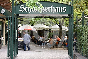 The Ã¢â¬Å¾SchweizerhausÃ¢â¬Å in the big amusement park `Prater` in Vienna, Austria, Europe